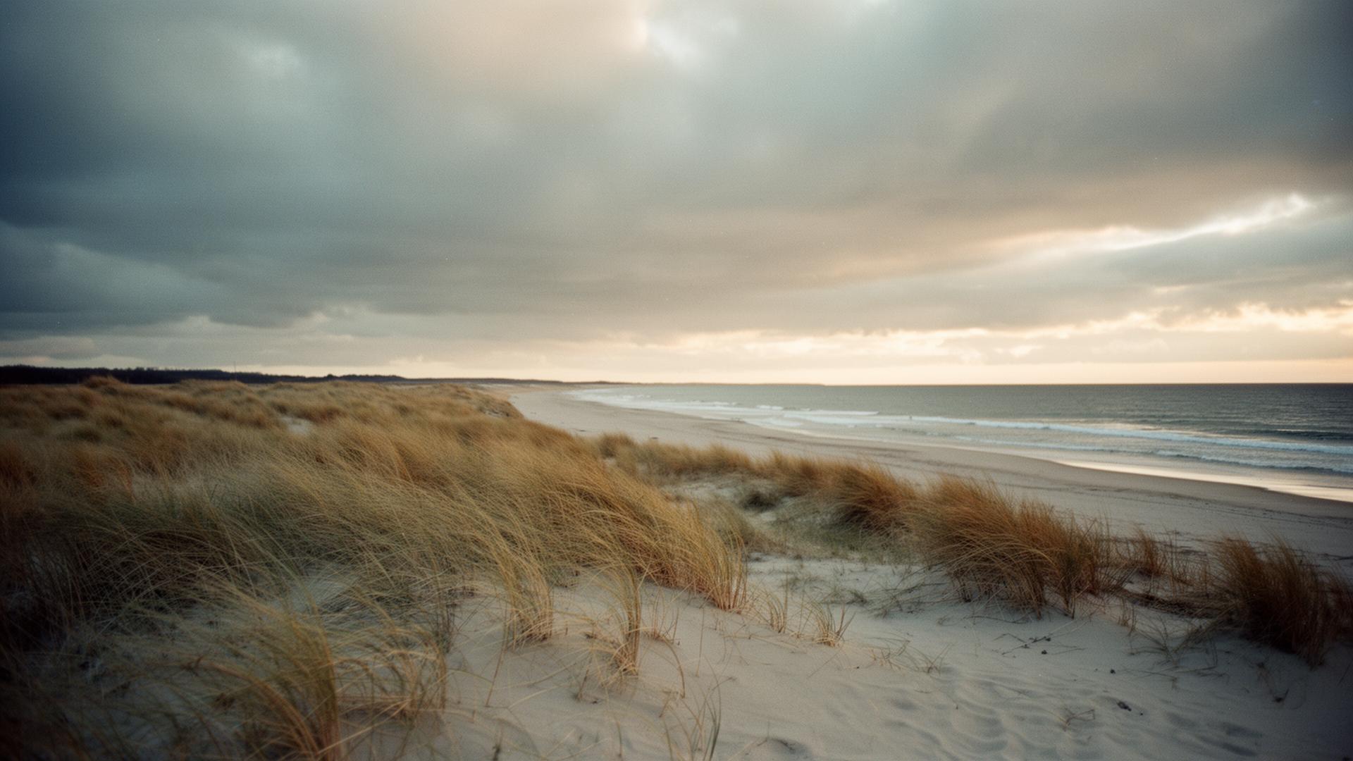 Remote beach on Öland, Sweden at golden hour — a Tegel Stockholm inspiration